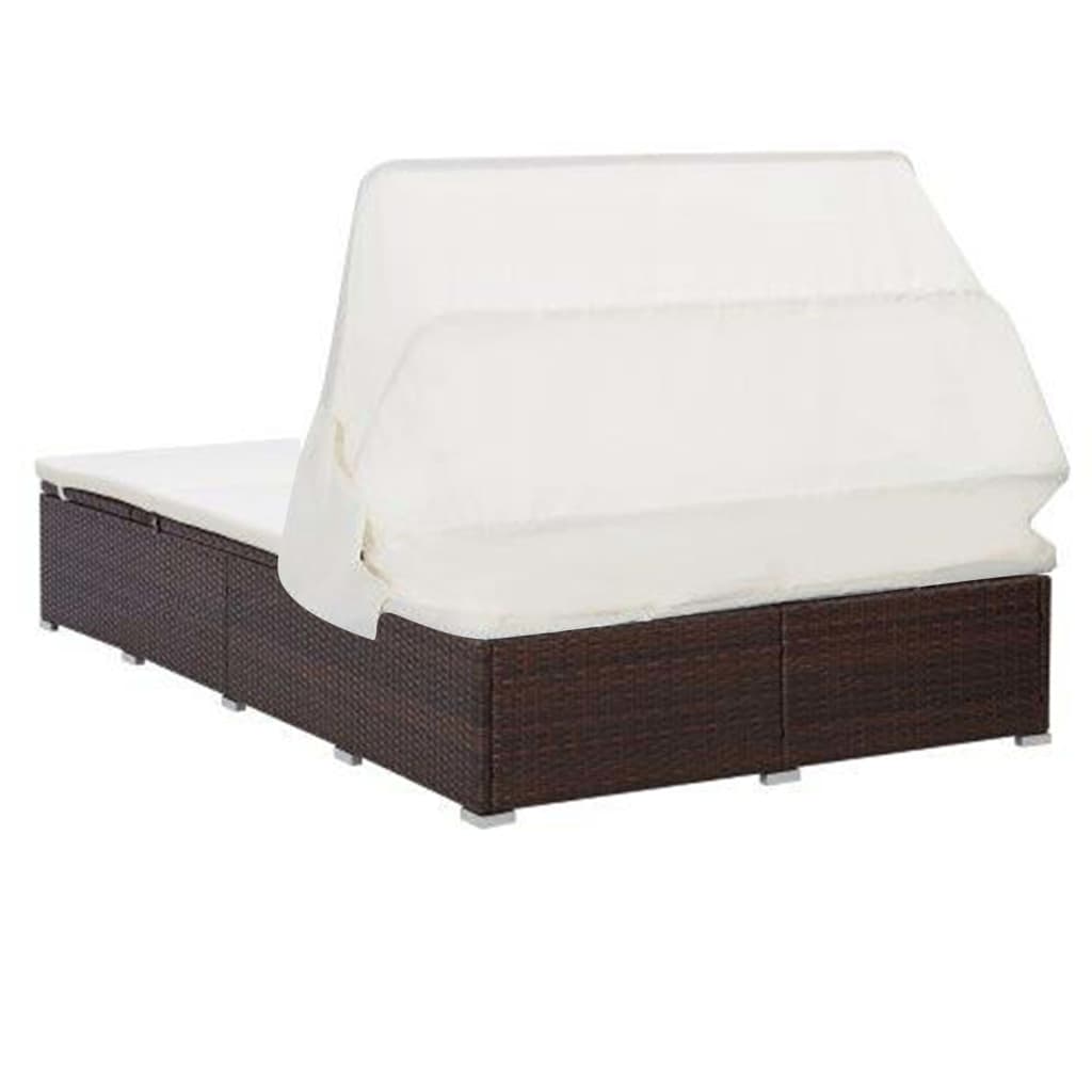Ligbed Frits - 194x120,5x110 cm - met kussen - bruin