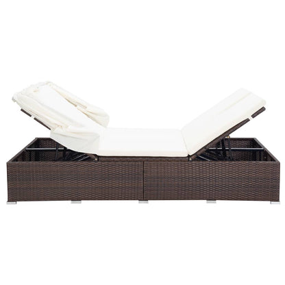 Ligbed Frits - 194x120,5x110 cm - met kussen - bruin