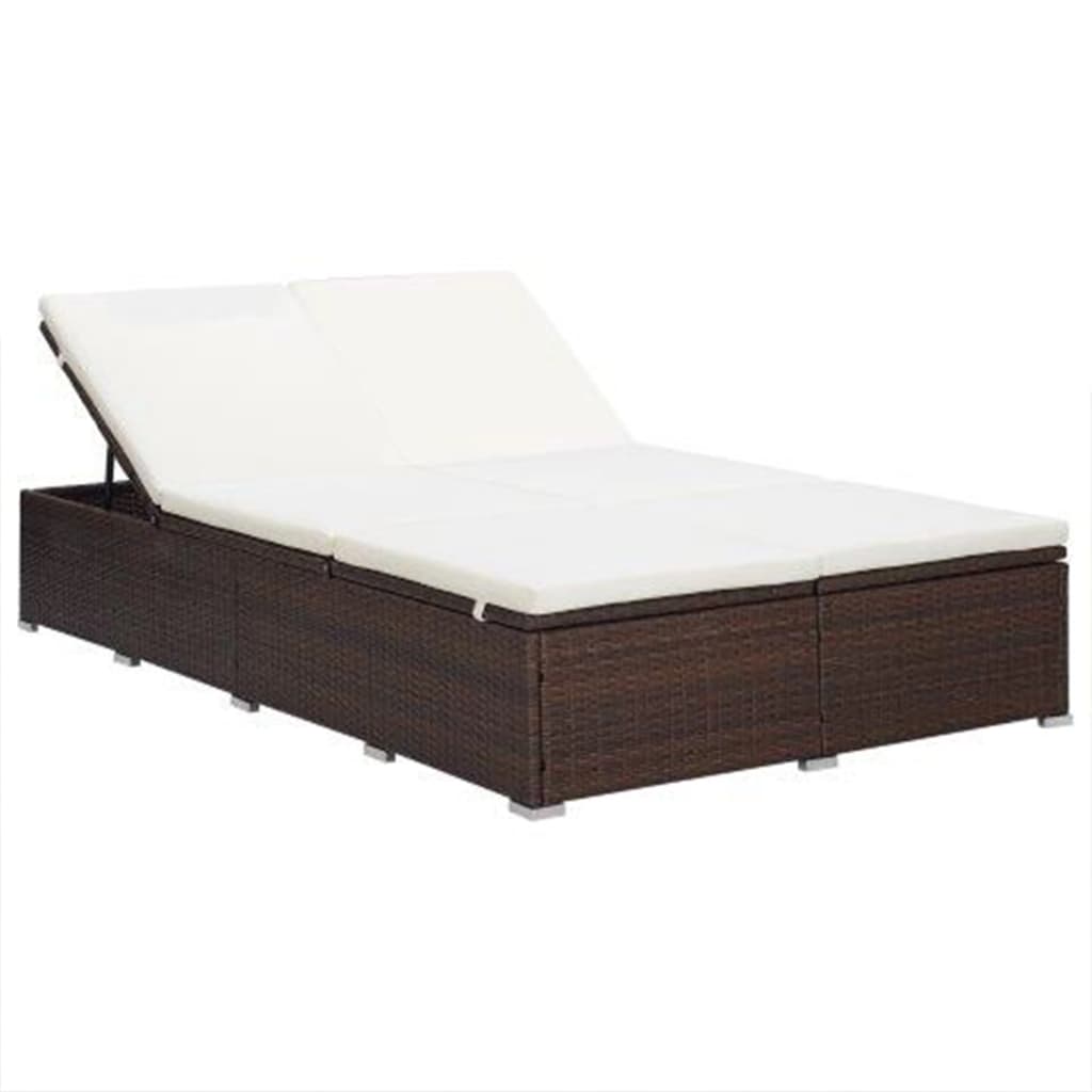 Ligbed Frits - 194x120,5x110 cm - met kussen - bruin