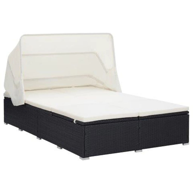 Ligbed Frits - 194x120,5x110 cm - met kussen - zwart – extra afbeelding