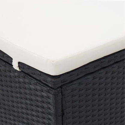 Ligbed Frits - 194x120,5x110 cm - met kussen - zwart