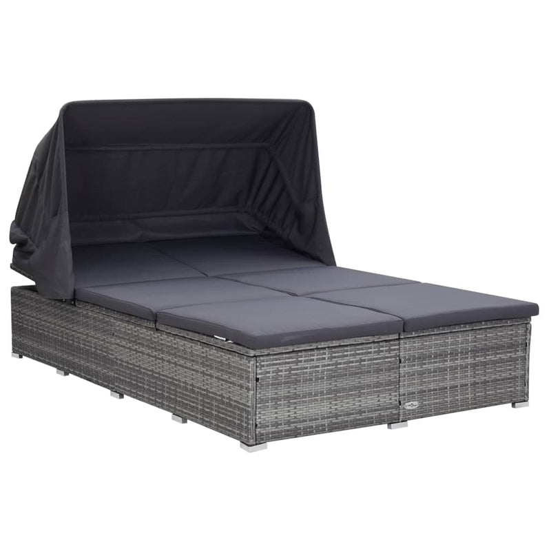 Ligbed Frits - 194x120,5x110 cm - met kussen - grijs – extra afbeelding