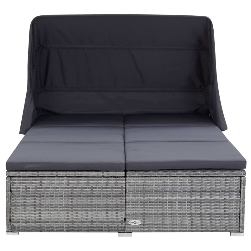 Ligbed Frits - 194x120,5x110 cm - met kussen - grijs