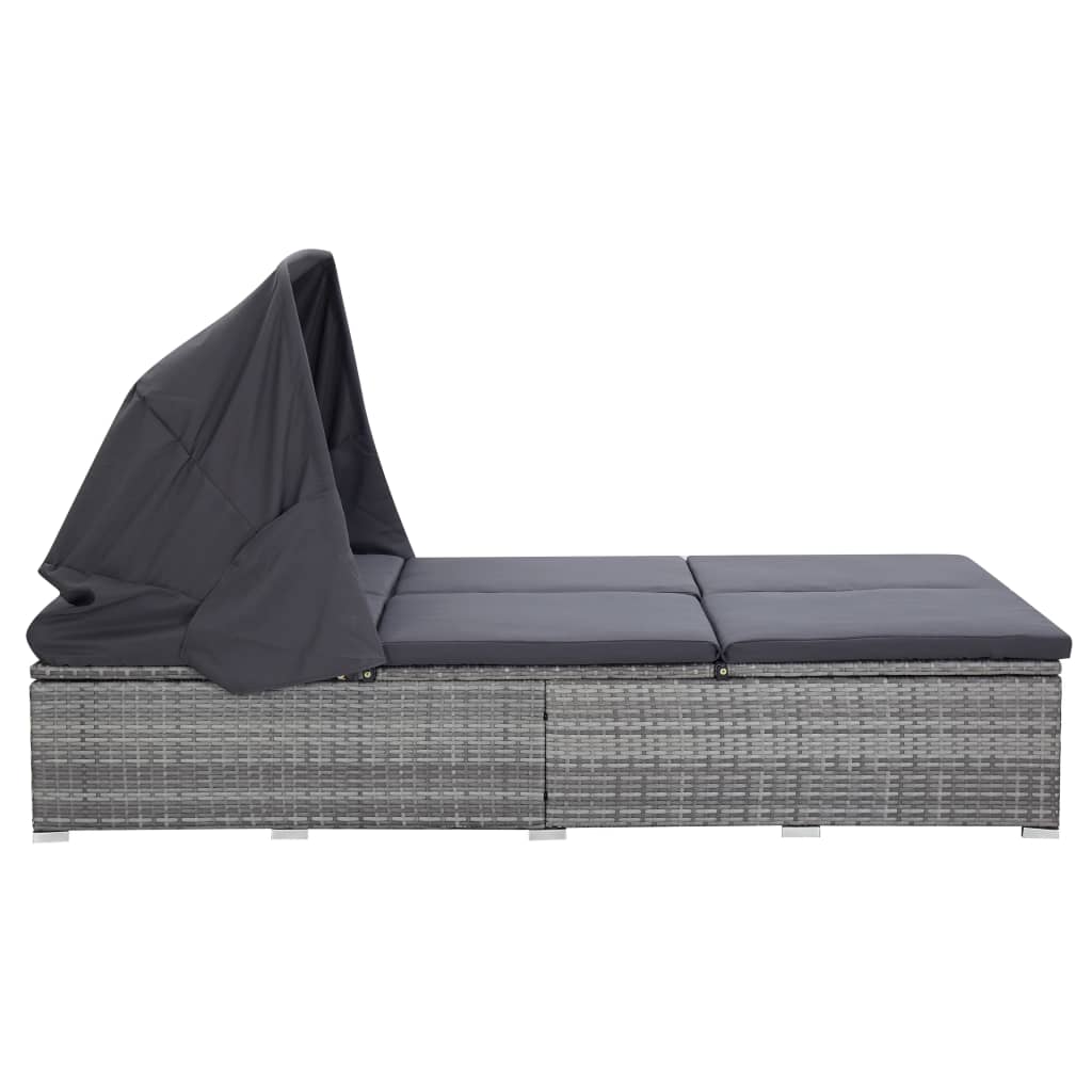 Ligbed Frits - 194x120,5x110 cm - met kussen - grijs