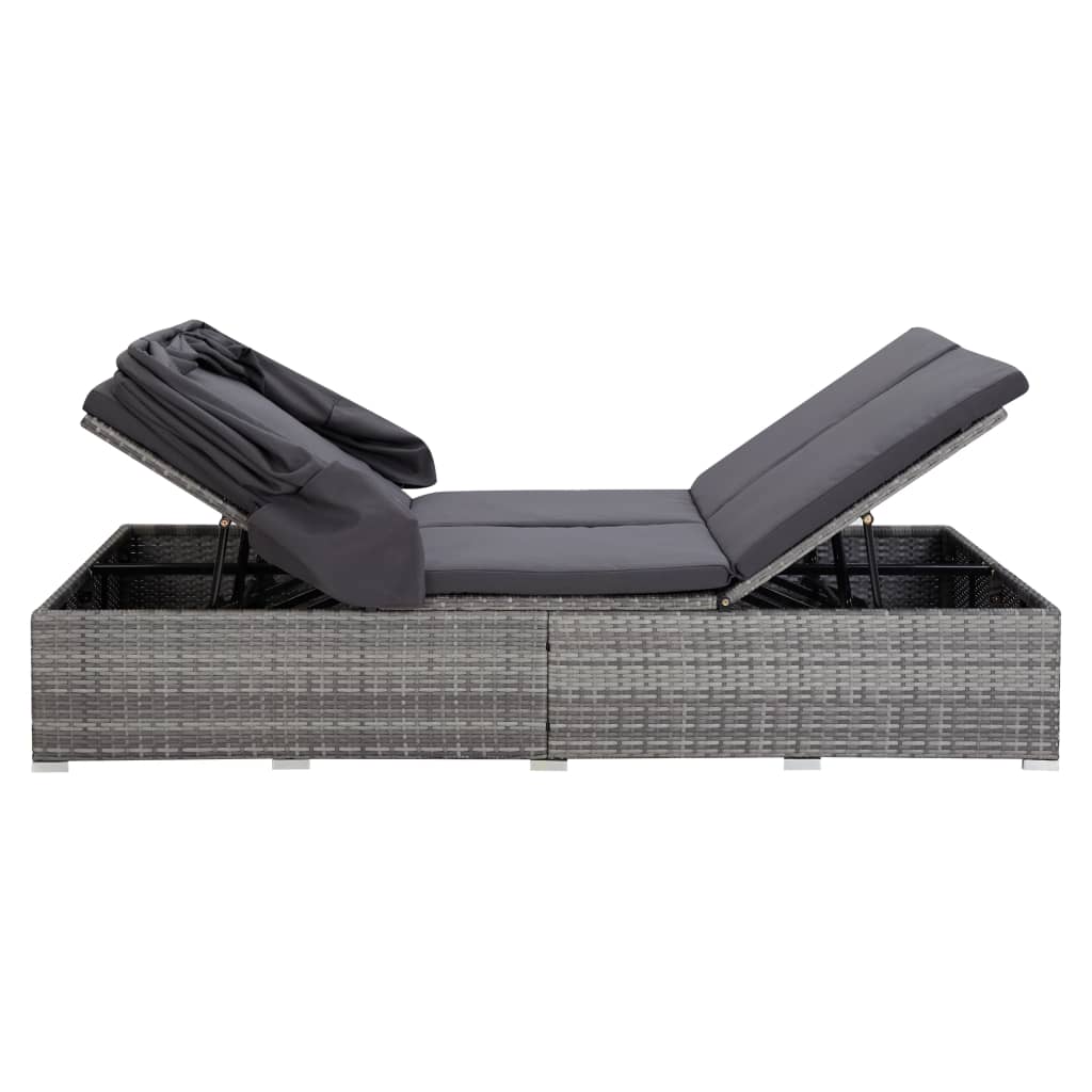 Ligbed Frits - 194x120,5x110 cm - met kussen - grijs