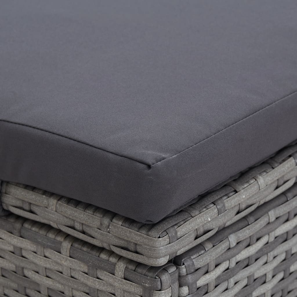 Ligbed Frits - 194x120,5x110 cm - met kussen - grijs
