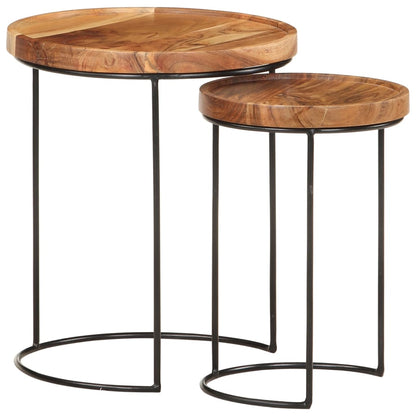 Salontafel Iris - hout - 2 stuks