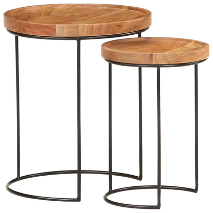 Salontafel Iris - hout - 2 stuks