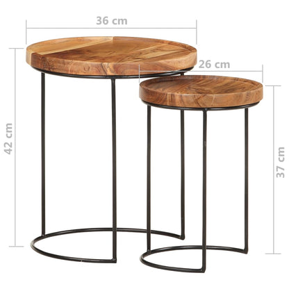 Salontafel Iris - hout - 2 stuks