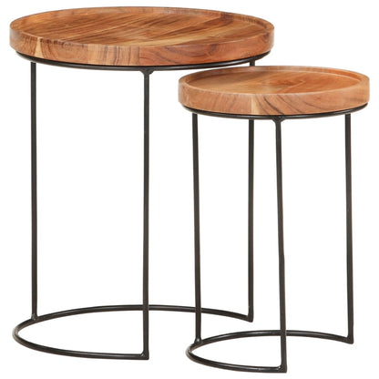 Salontafel Iris - hout - 2 stuks