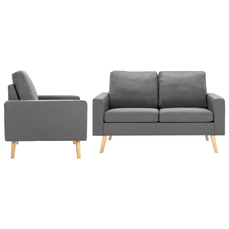 Bankset Esmee - 2 zits - met fauteuil - lichtgrijs