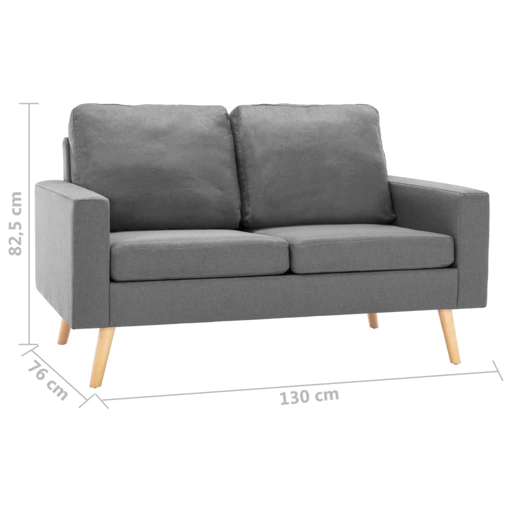 Bankset Esmee - 2 zits - met fauteuil - lichtgrijs