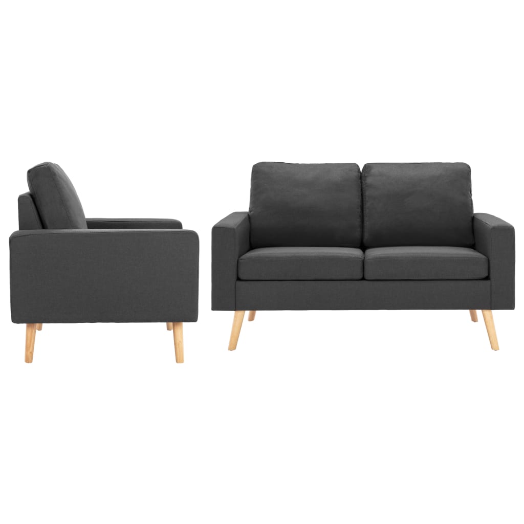 Bankset Esmee - 2 zits - met fauteuil - donkergrijs
