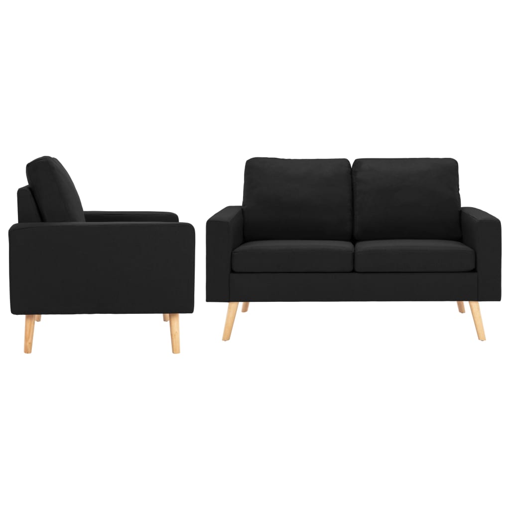 Bankset Esmee - 2 zits - met fauteuil - zwart