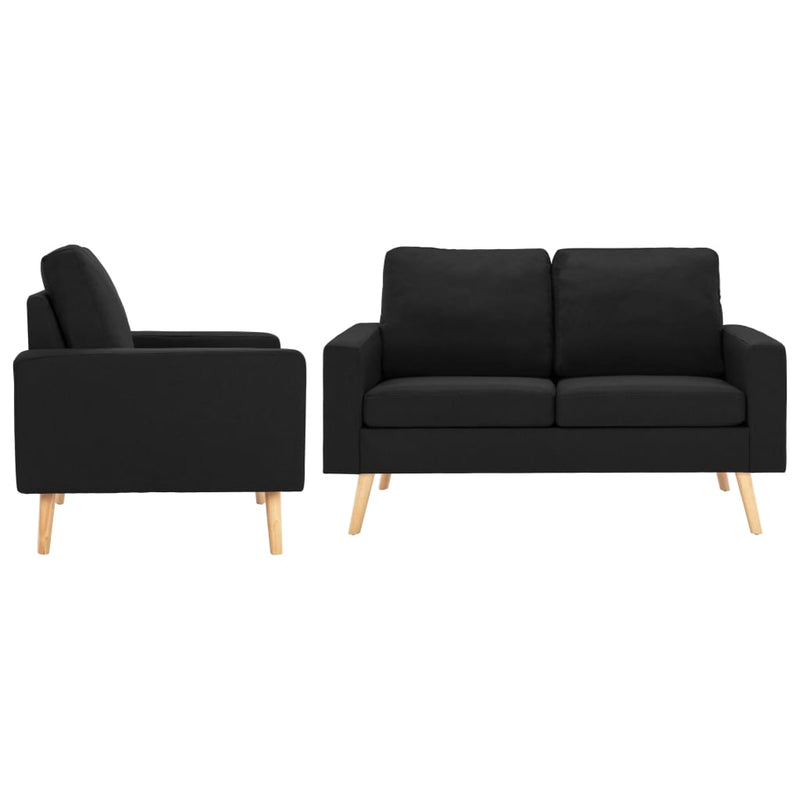 Bankset Esmee - 2 zits - met fauteuil - zwart