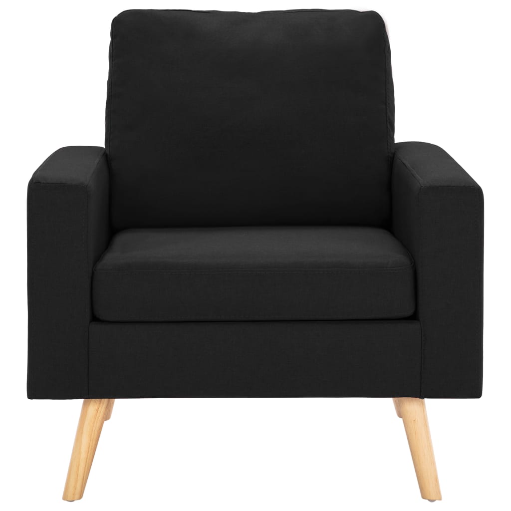 Bankset Esmee - 2 zits - met fauteuil - zwart