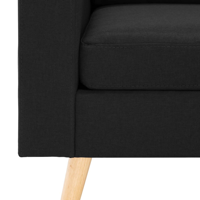 Bankset Esmee - 2 zits - met fauteuil - zwart – extra afbeelding