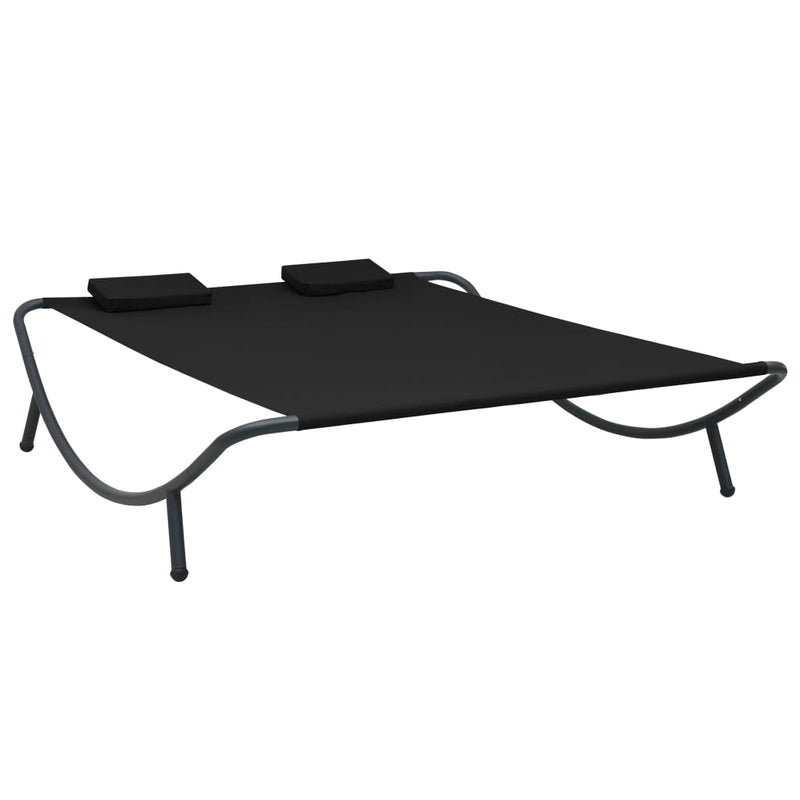 Ligbed Eline - 200 x 173 x 45 cm - zwart – extra afbeelding