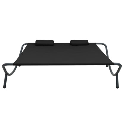 Ligbed Eline - 200 x 173 x 45 cm - zwart