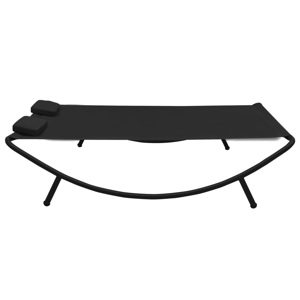 Ligbed Eline - 200 x 173 x 45 cm - zwart