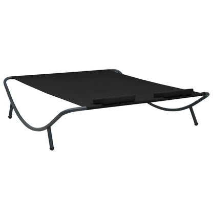 Ligbed Eline - 200 x 173 x 45 cm - zwart