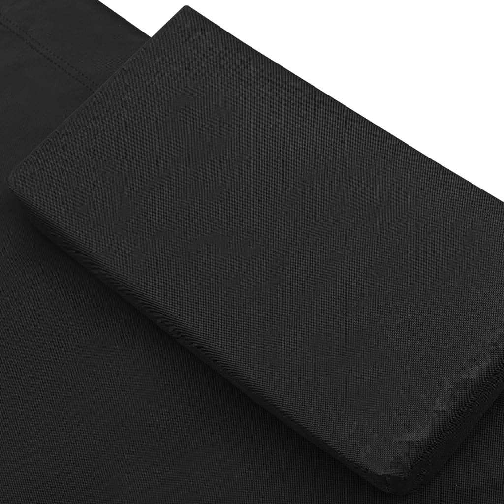 Ligbed Eline - 200 x 173 x 45 cm - zwart