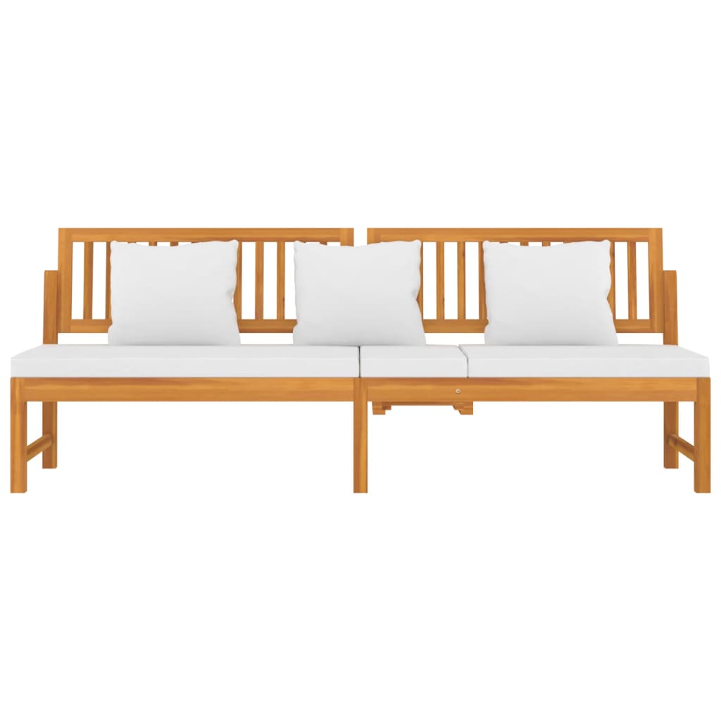 Ligbed Zwaantje - 200x60x75 cm - met kussens - bruin