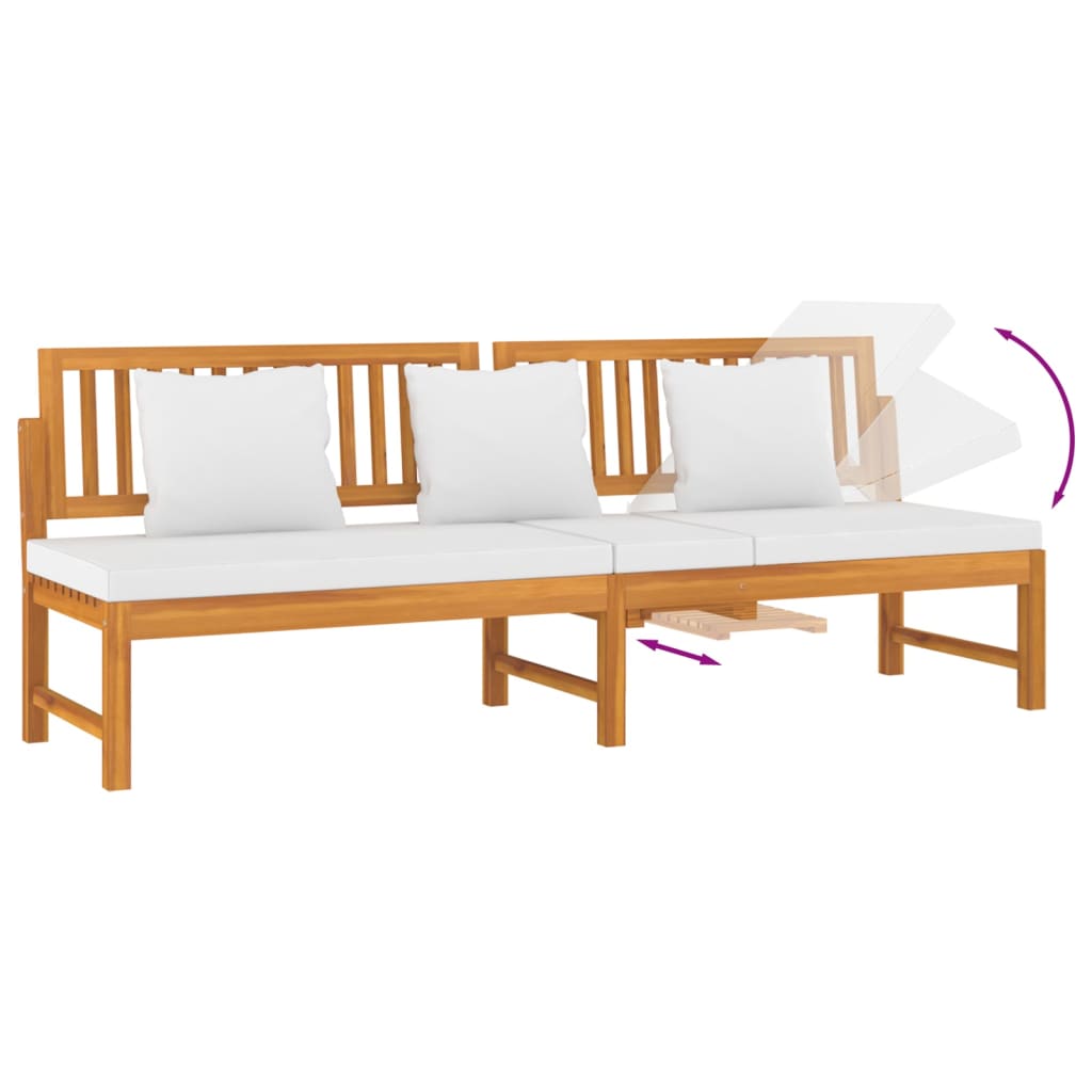 Ligbed Zwaantje - 200x60x75 cm - met kussens - bruin