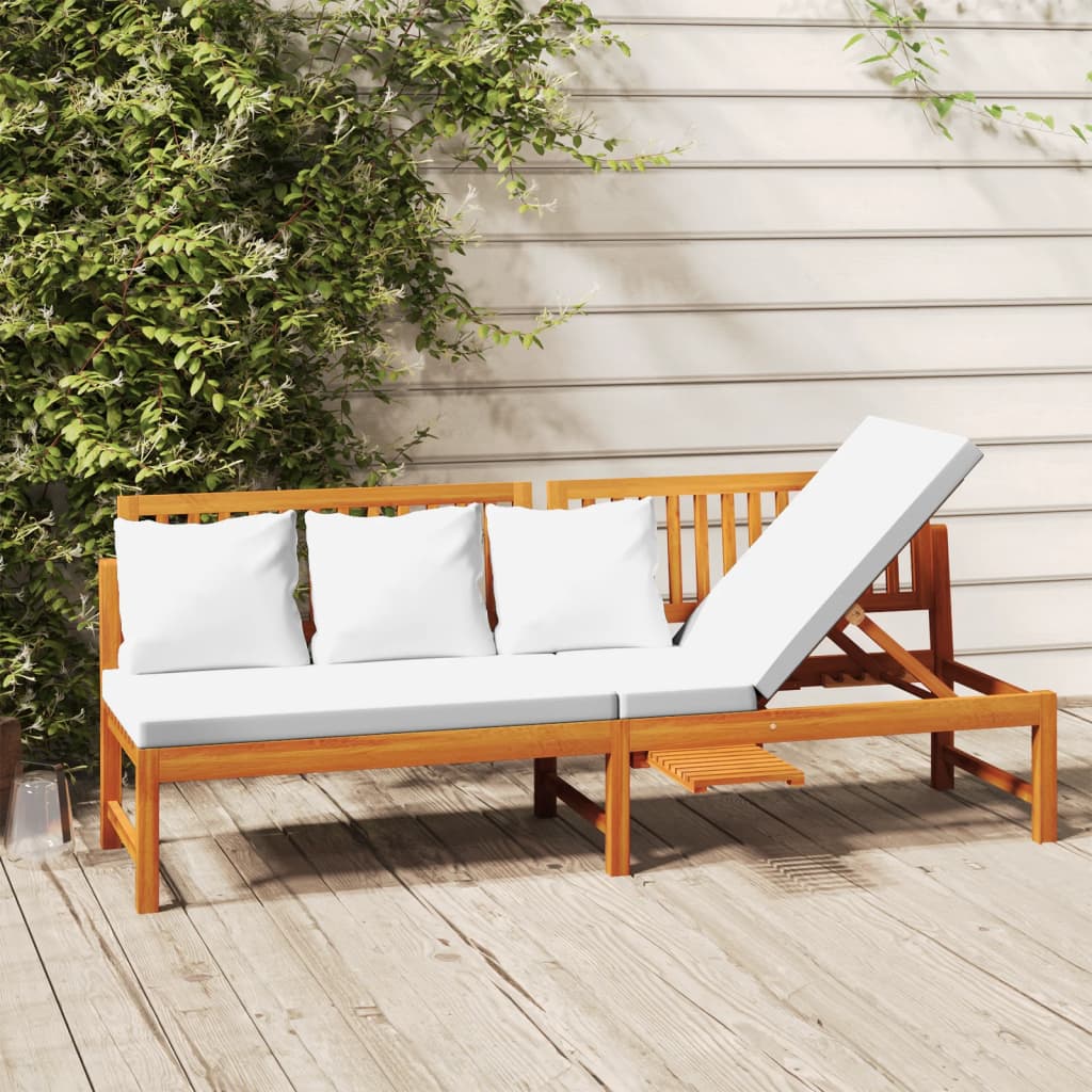 Ligbed Zwaantje - 200x60x75 cm - met kussens - bruin