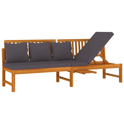 Ligbed Zwaantje - 200x60x75 cm - met kussens - grijs