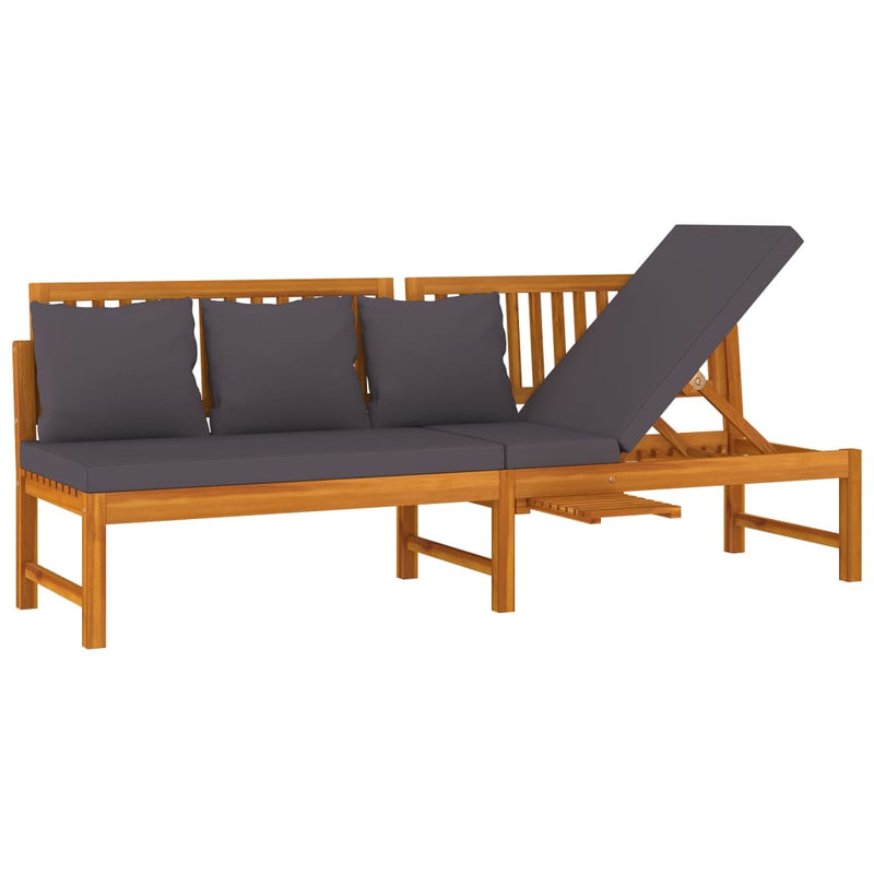 Ligbed Zwaantje - 200x60x75 cm - met kussens - grijs – extra afbeelding