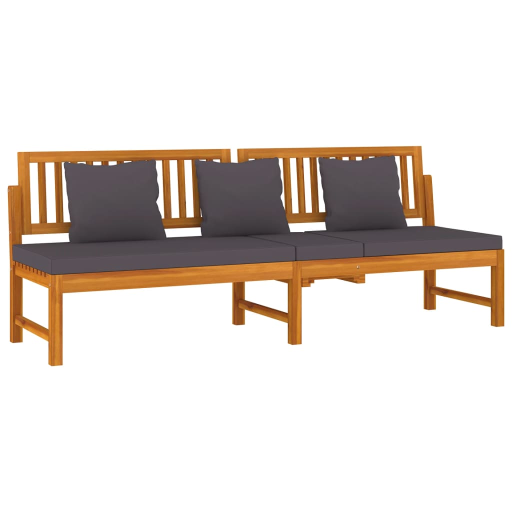 Ligbed Zwaantje - 200x60x75 cm - met kussens - grijs