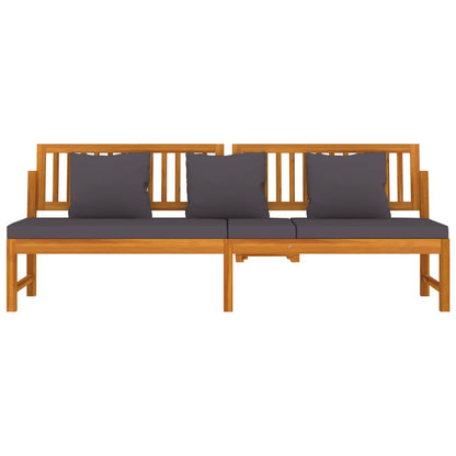 Ligbed Zwaantje - 200x60x75 cm - met kussens - grijs
