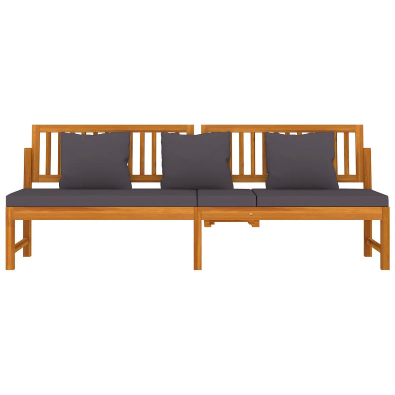 Ligbed Zwaantje - 200x60x75 cm - met kussens - grijs