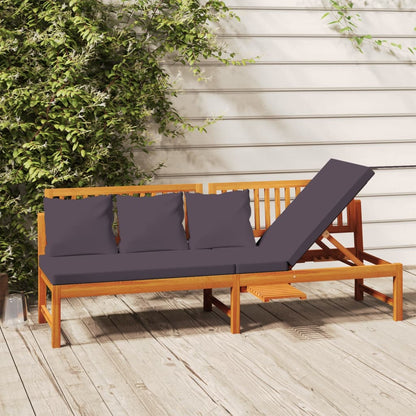 Ligbed Zwaantje - 200x60x75 cm - met kussens - grijs