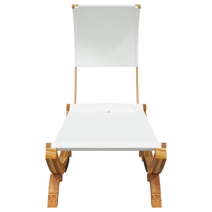 Ligbed Michiel - 100x200x126 cm - met luifel - crème