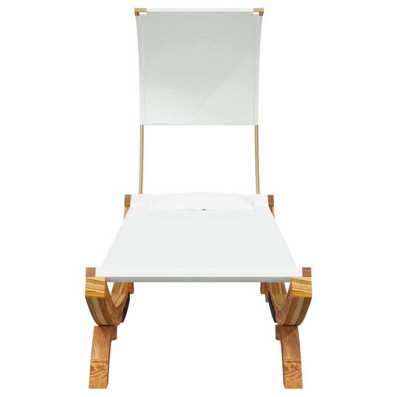 Ligbed Michiel - 100x200x126 cm - met luifel - crème
