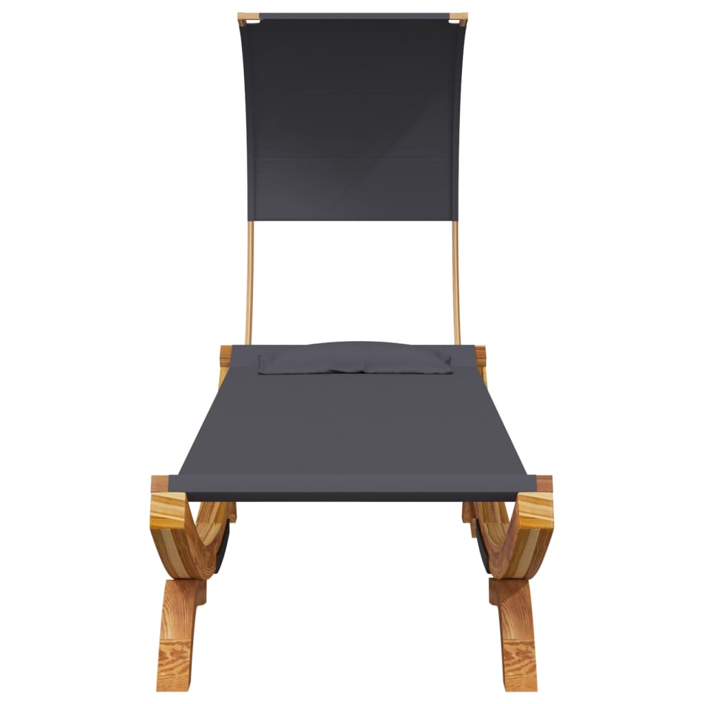 Ligbed Michiel - 100x200x126 cm - met luifel - antraciet