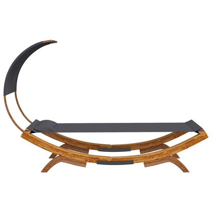 Ligbed Michiel - 100x200x126 cm - met luifel - antraciet