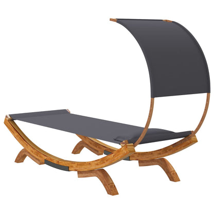 Ligbed Michiel - 100x200x126 cm - met luifel - antraciet
