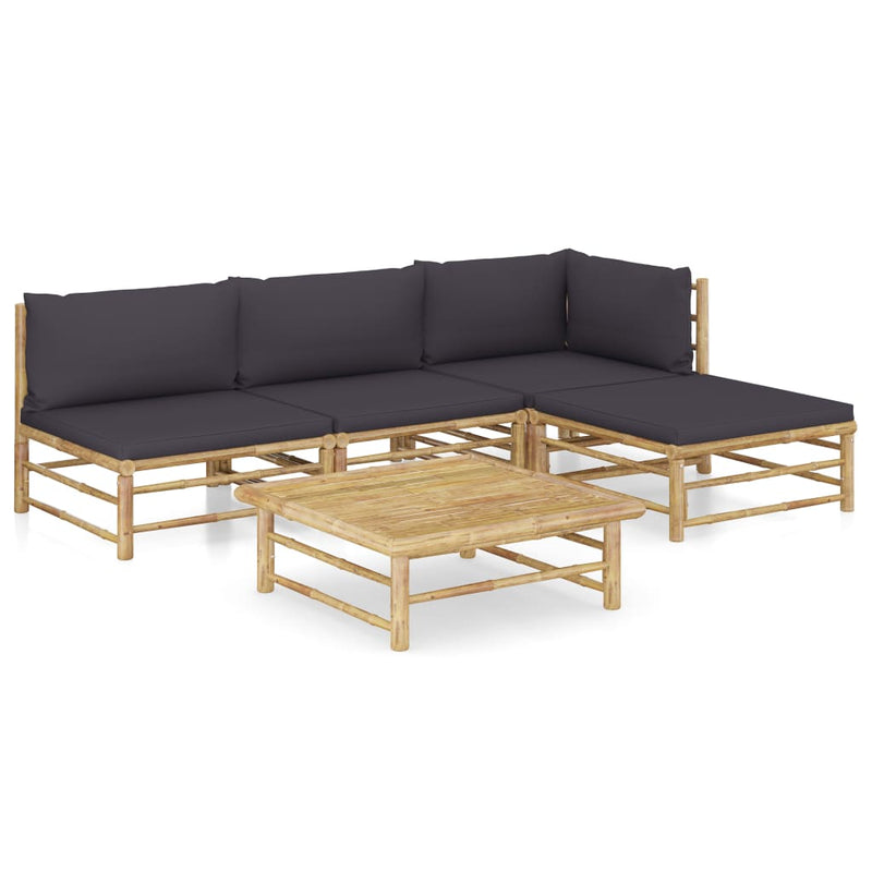 Tuinset Klaas - 5-delig - met kussens - donkergrijs – extra afbeelding