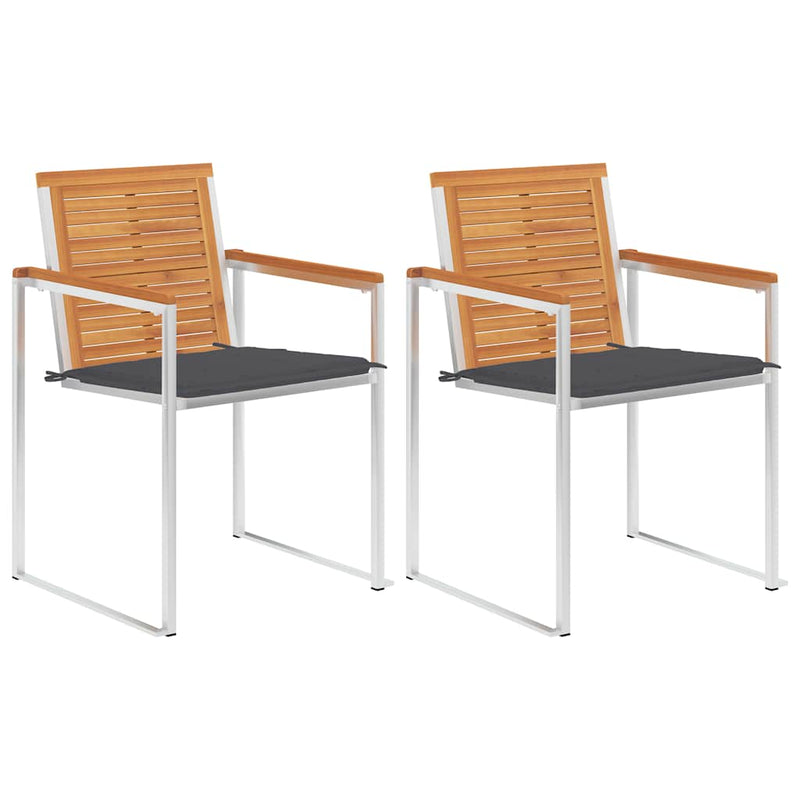 Tuinstoel Ida - 2 stuks - met kussens - antraciet – extra afbeelding