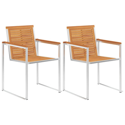 Tuinstoel Ida - 2 stuks - met kussens - antraciet