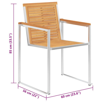 Tuinstoel Ida - 2 stuks - met kussens - beige