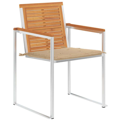 Tuinstoel Ida - 2 stuks - met kussens - beige