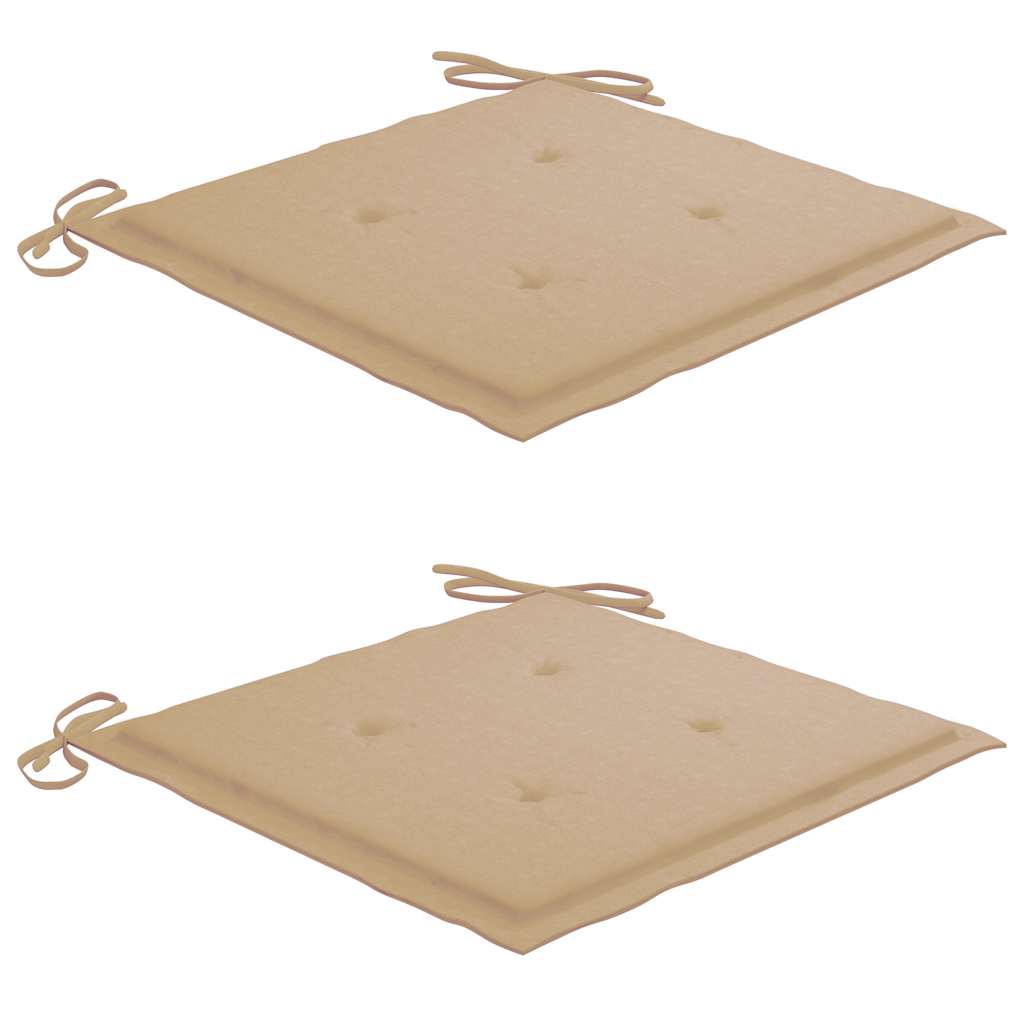 Tuinstoel Ida - 2 stuks - met kussens - beige