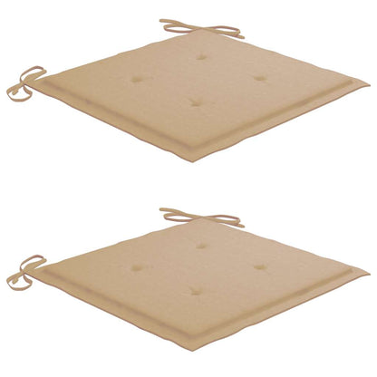 Tuinstoel Ida - 2 stuks - met kussens - beige