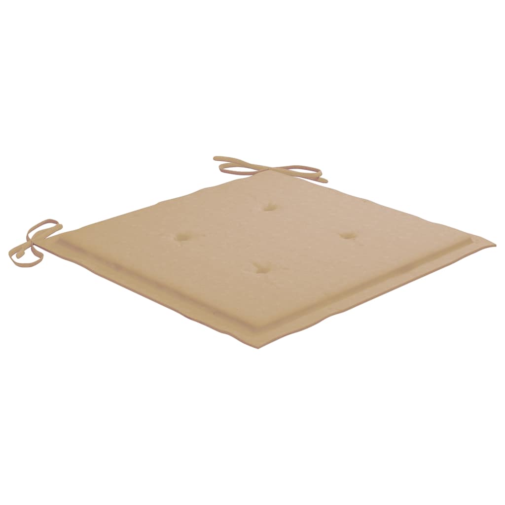 Tuinstoel Ida - 2 stuks - met kussens - beige