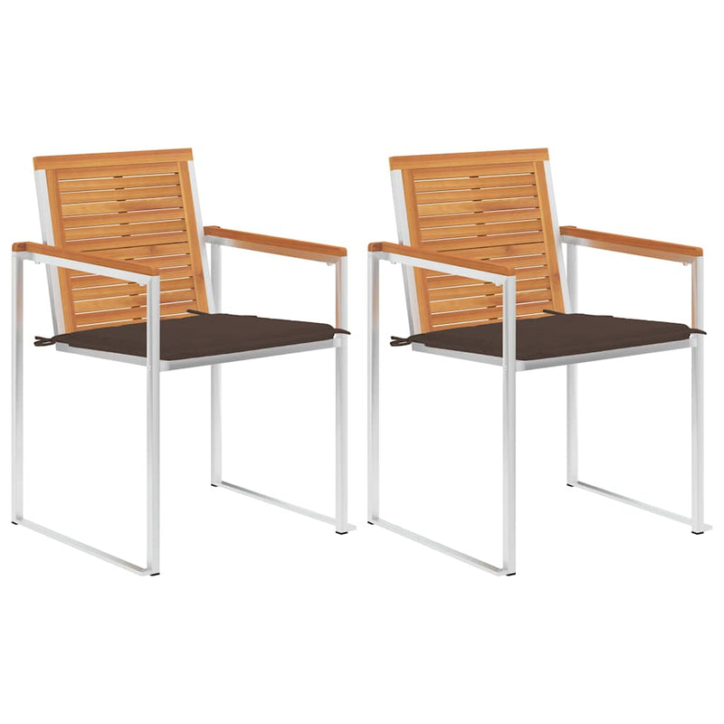 Tuinstoel Ida - 2 stuks - met kussens - taupe – extra afbeelding
