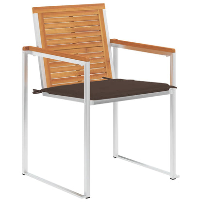 Tuinstoel Ida - 2 stuks - met kussens - taupe